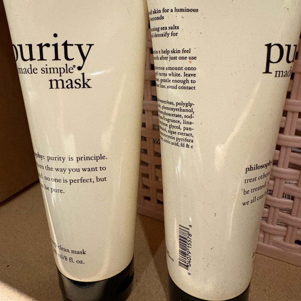 Philosophy Purity Made Simple Mask in White and Black 16oz total